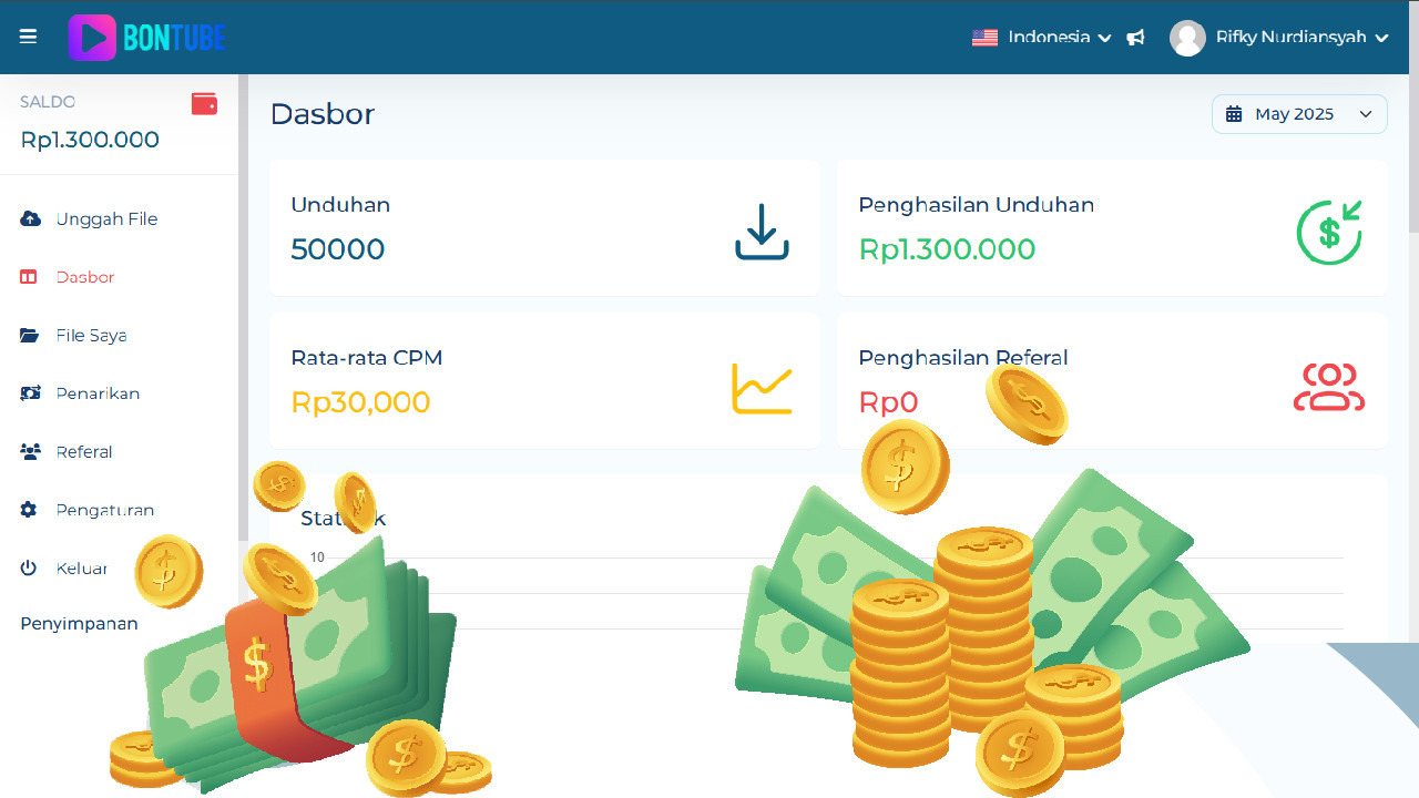 💸 Bontube: Cara Mudah Menghasilkan Uang dari File yang Kamu Bagikan!